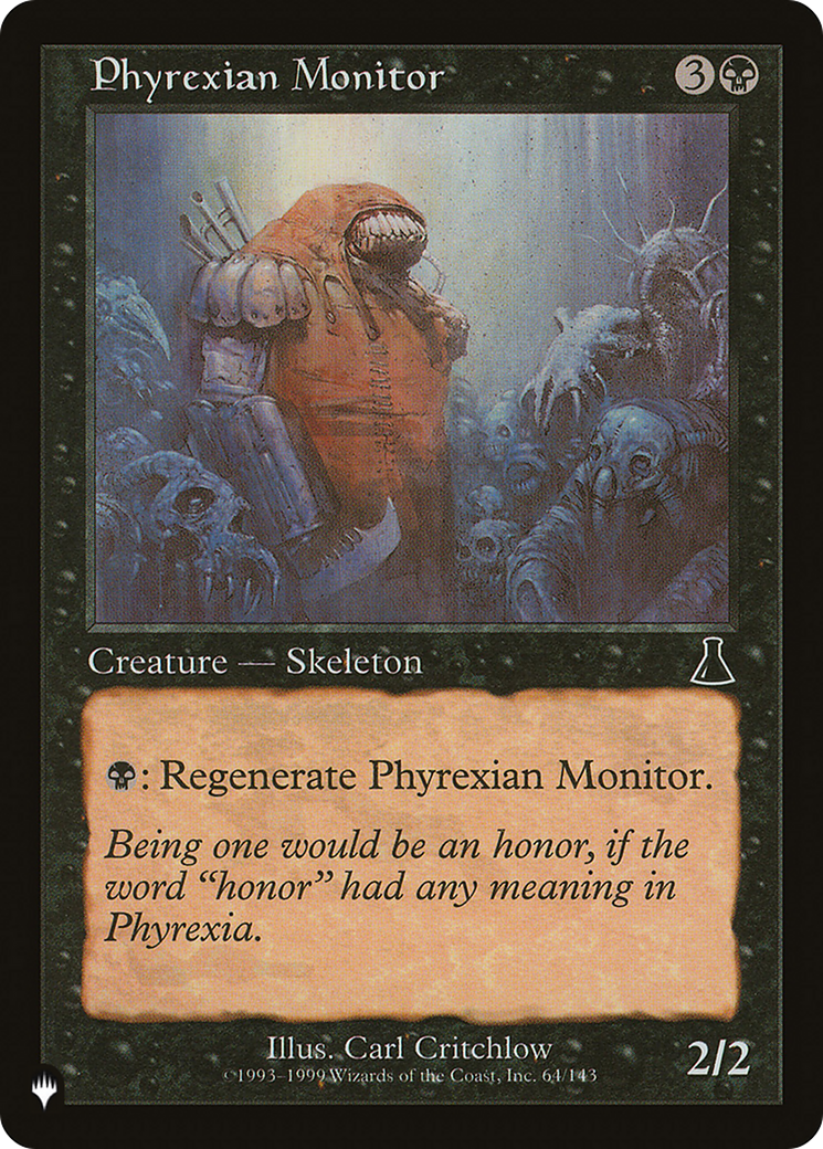 Moniteur Phyrexian [La liste] 