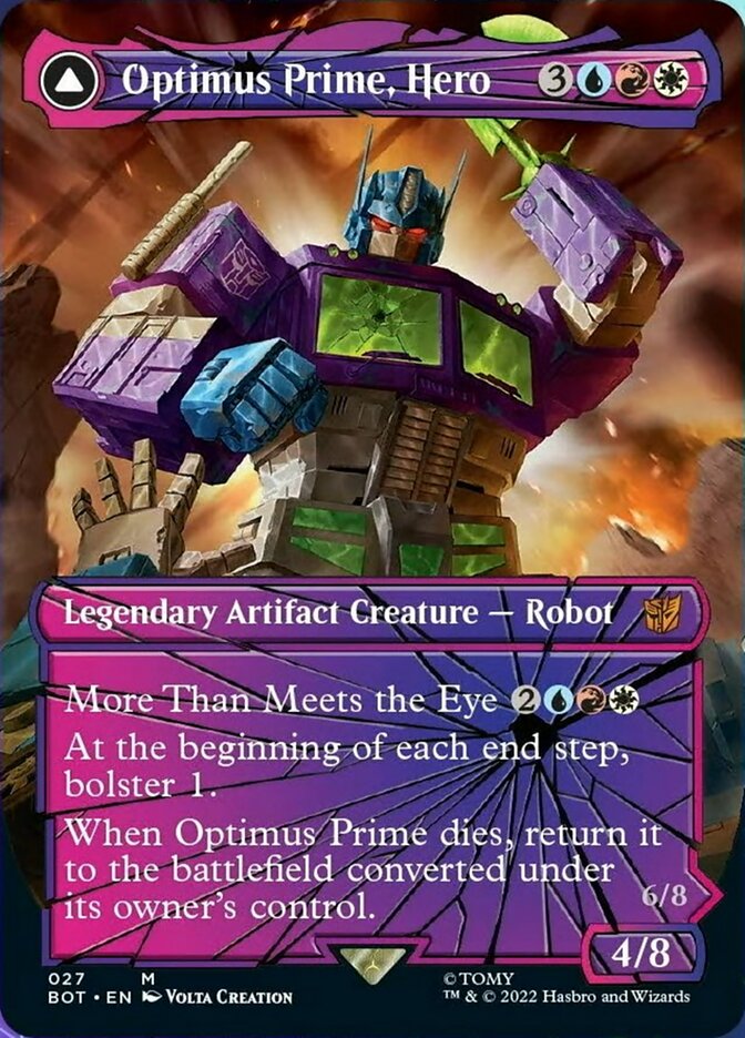 Optimus Prime, Hero (Shattered Glass) (BOT-027) - Transformers: (shatteredglass, convertdfc) (Borderless)