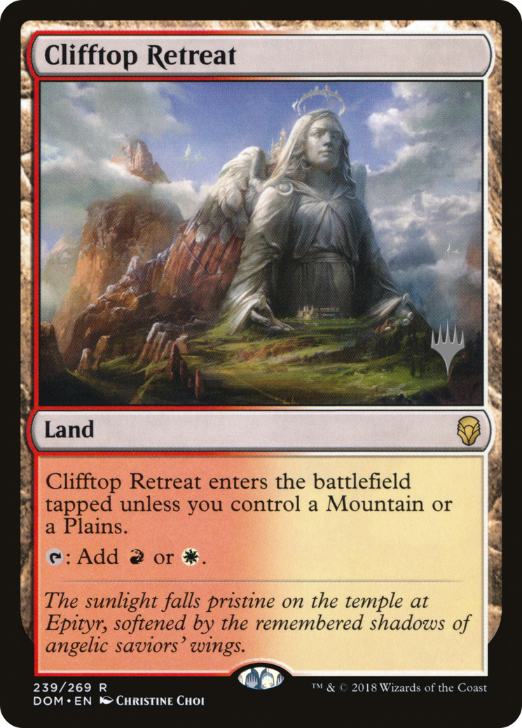 Retraite au sommet d'une falaise (Pack promotionnel) [Dominaria Promos] 