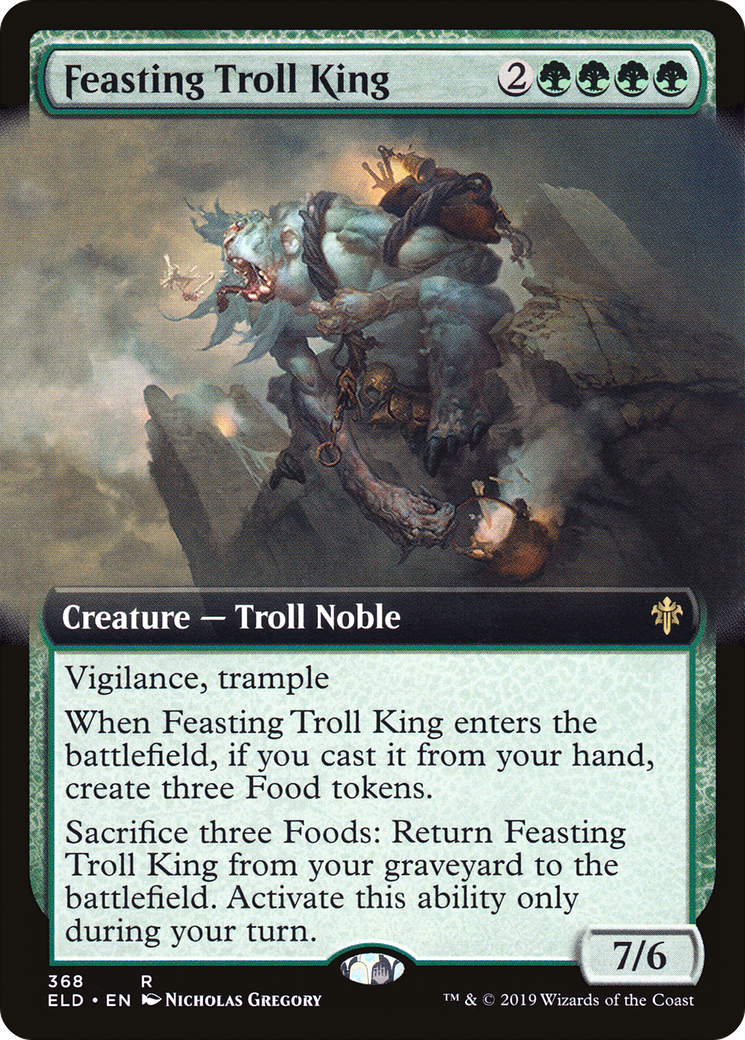 Roi des Trolls en fête (Art étendu) [Trône d'Eldraine] 