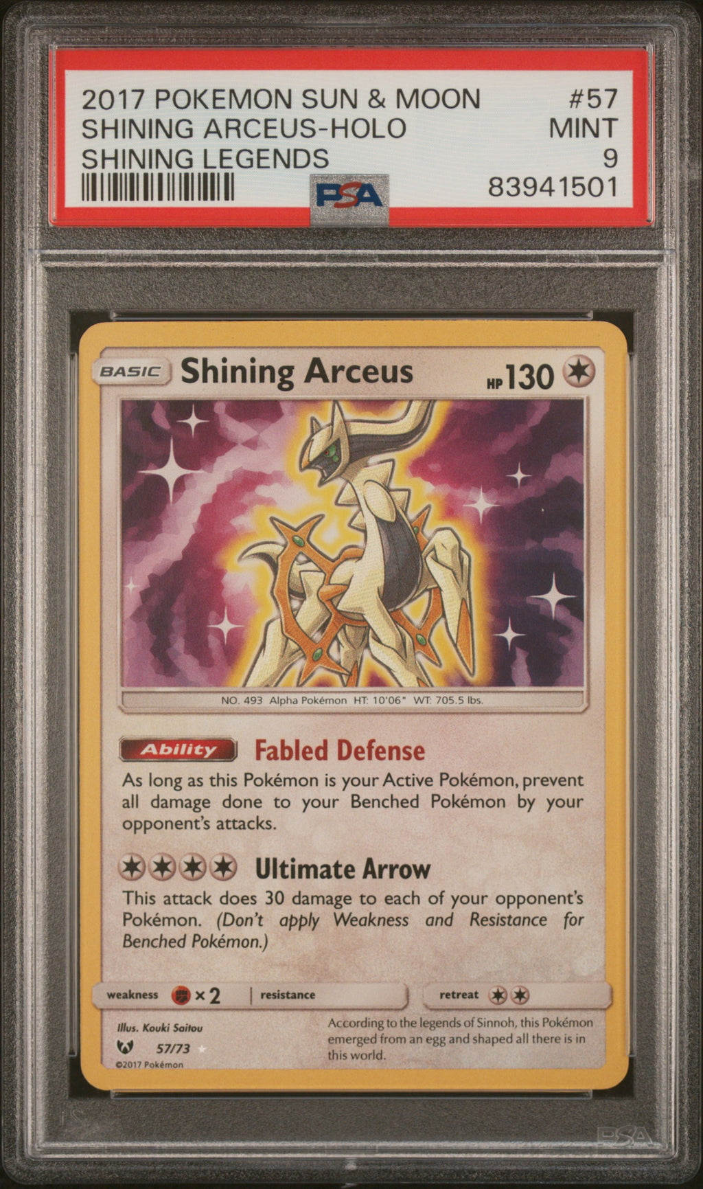 Pokemon - PSA 9 - Shining Arceus - Shining Legends