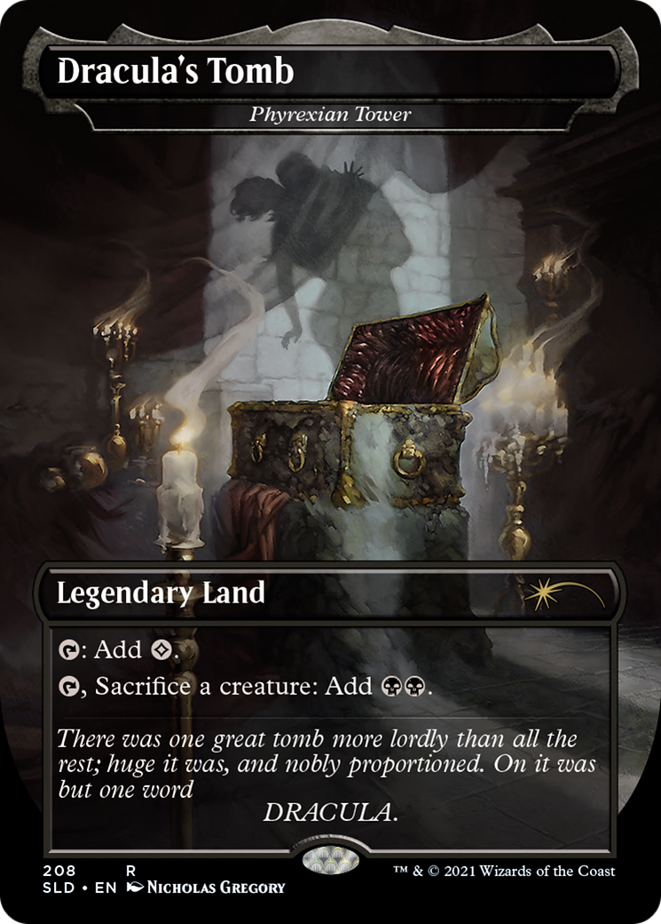 Dracula's Tomb - Phyrexian Tower (SLD-208) - Secret Lair Drop / Dracula's Tomb (Borderless)