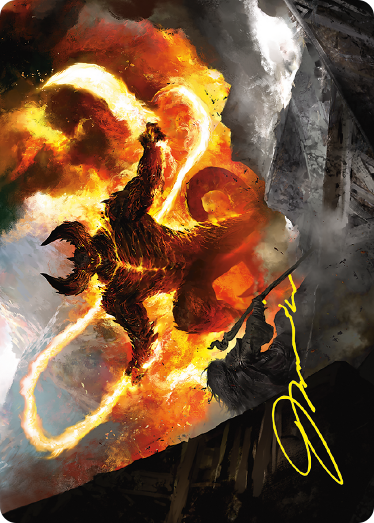 The Balrog, Flame of Udun Art Card (ASLTR-036) - Tales of Middle-earth Art Series (Borderless)