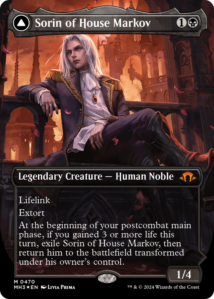 Sorin de la maison Markov // Sorin, nouveau-né vorace (sans bordure) (feuille texturée) [Modern Horizons 3] 