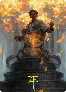 Carte d'art d'introduction à la prophétie (signature estampillée or) [Strixhaven : School of Mages Art Series] 