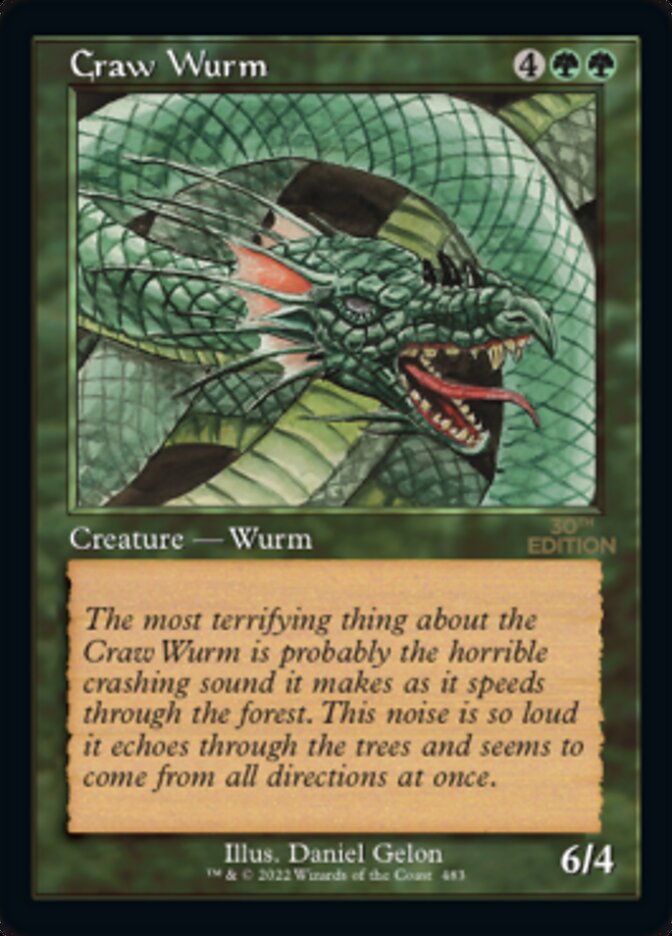 Craw Wurm (Rétro) [Édition 30e anniversaire] 