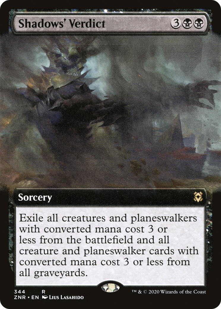 Verdict des ombres (art étendu) [Zendikar Rising] 