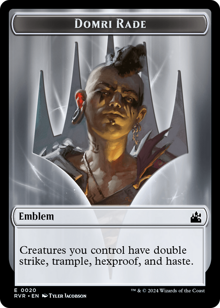 Spirit (0018) // Emblème - Jeton double face Domri Rade [Jetons remasterisés Ravnica] 