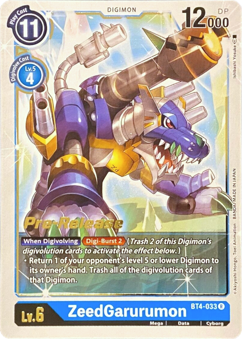 ZeedGarurumon [BT4-033] [Promotions pré-version de Great Legend] 