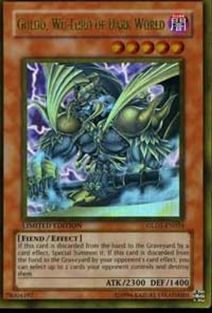 Goldd, Wu-Lord of Dark World (GLD1-EN024) - Gold Rare