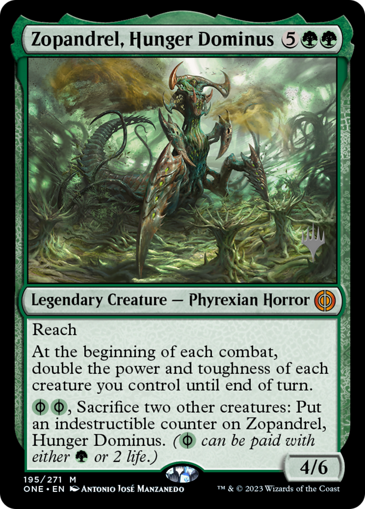 Zopandrel, Hunger Dominus (Pack promotionnel) [Phyrexia : All Will Be One Promos] 