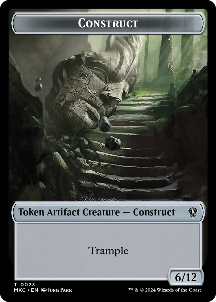 Construction // Jeton double face de soldat [Meurtres à Karlov Manor Commander Tokens] 