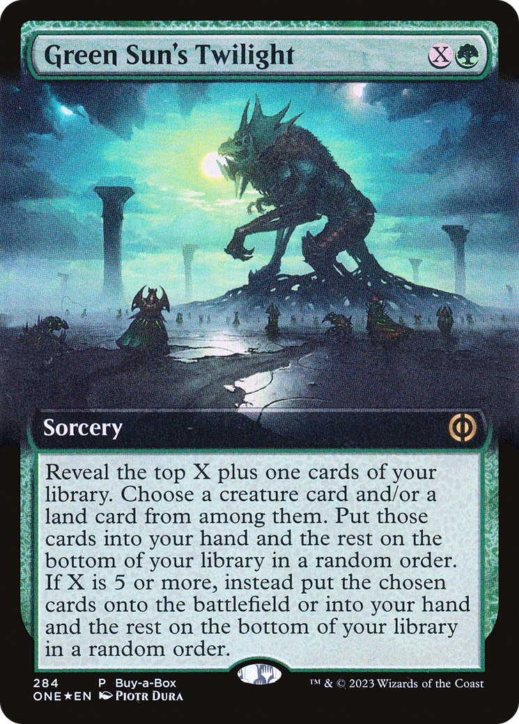 Twilight de Green Sun (Buy-A-Box) (Art étendu) [Phyrexia : Tous seront un] 