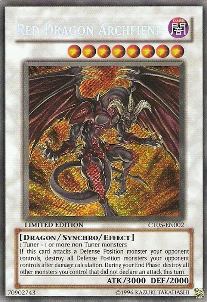 Red Dragon Archfiend (CT05-EN002) - Secret Rare