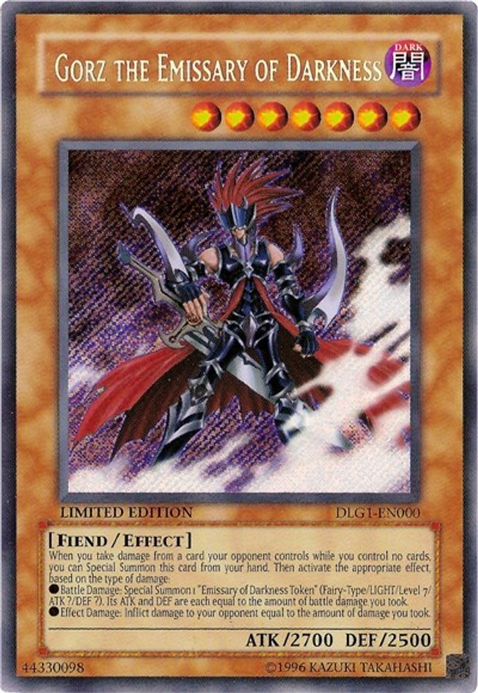 Gorz the Emissary of Darkness (DLG1-EN000) - Secret Rare