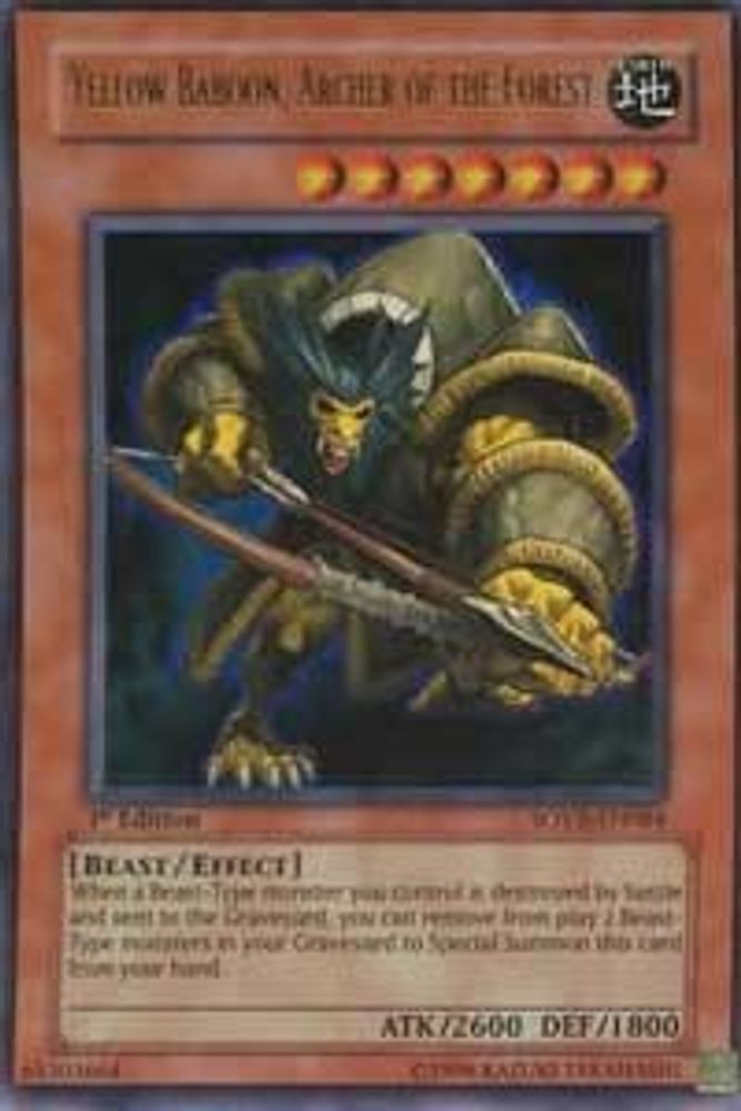 Yellow Baboon, Archer of the Forest (SOVR-EN084) - Ultra Rare