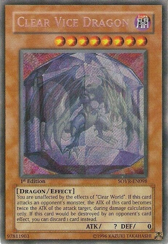 Clear Vice Dragon (SOVR-EN098) - Secret Rare