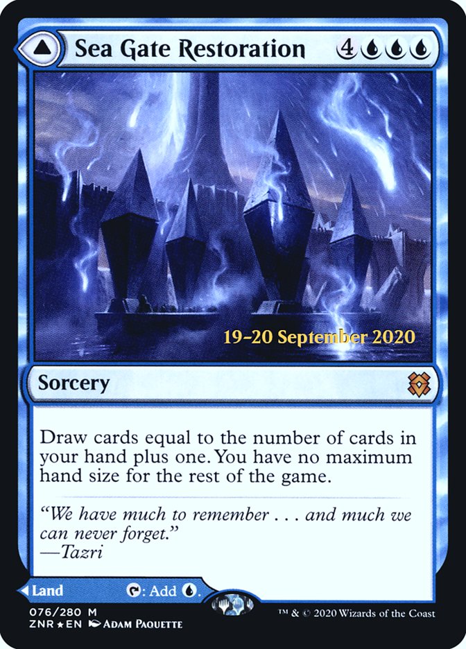 Restauration de Sea Gate // Sea Gate, Reborn [Promotions avant-première de Zendikar Rising] 