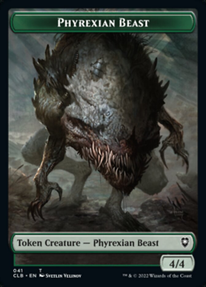 Bête Phyrexian // Jeton double face de Wurm [Commander Legends: Battle for Baldur's Gate Tokens] 