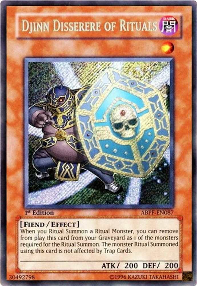 Djinn Disserere of Rituals (ABPF-EN087) - Secret Rare