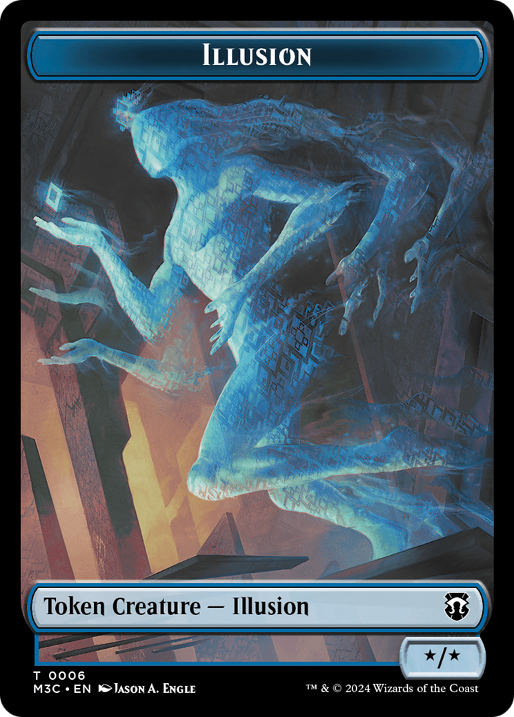 Illusion // Jeton servo double face [Jetons de commandant Modern Horizons 3] 