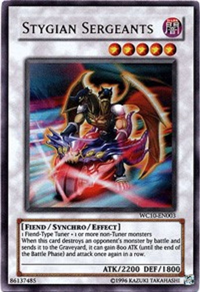 Sergents Stygiens [WC10-EN003] Ultra Rare 