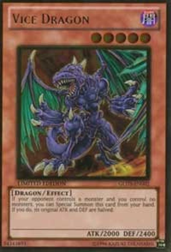 Vice Dragon (GLD3-EN002) - Gold Rare