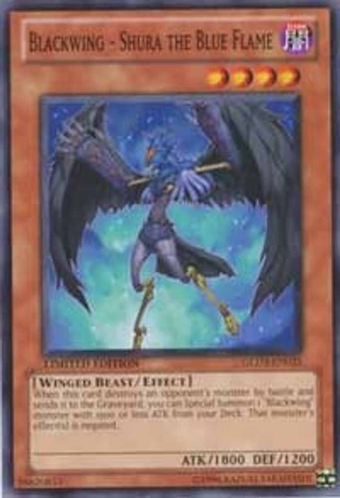 Blackwing - Shura la Flamme Bleue [GLD3-EN025] Commun 