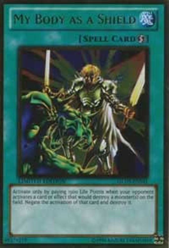 My Body as a Shield (GLD3-EN041) - Gold Rare