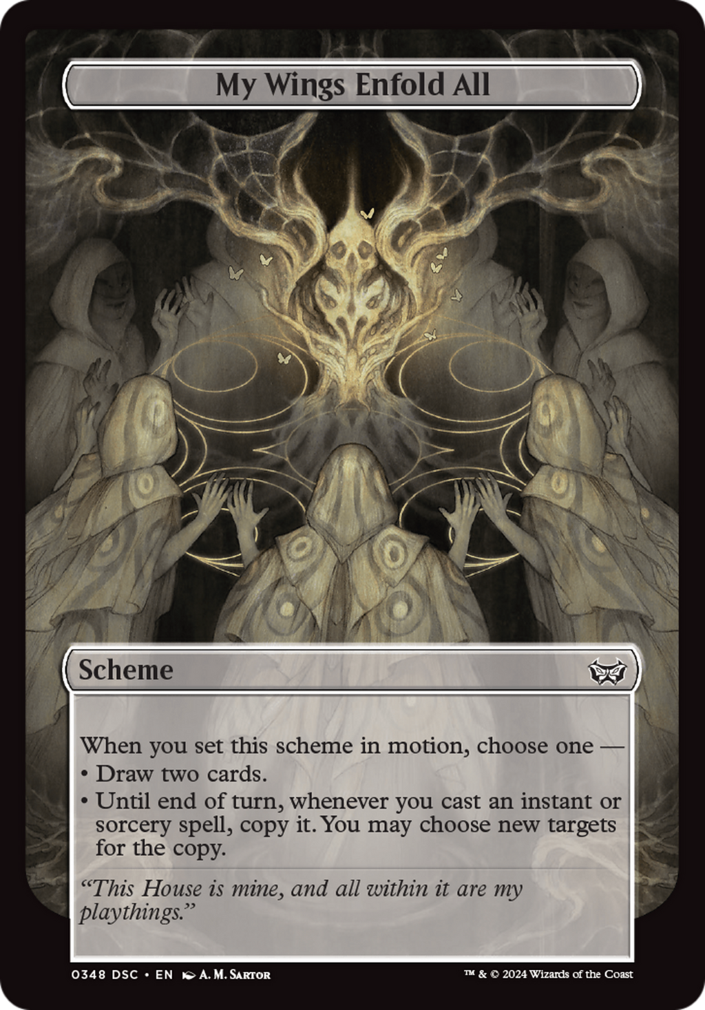 My Wings Enfold All (Full Art) (A:DSC-348) - Duskmourn: House of Horror Commander