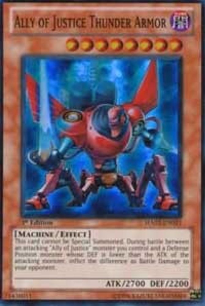 Ally of Justice Thunder Armor (HA02-EN021) - Super Rare