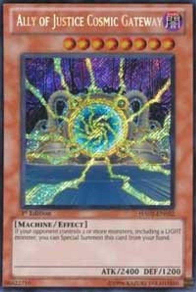 Ally of Justice Cosmic Gateway (HA02-EN022) - Secret Rare