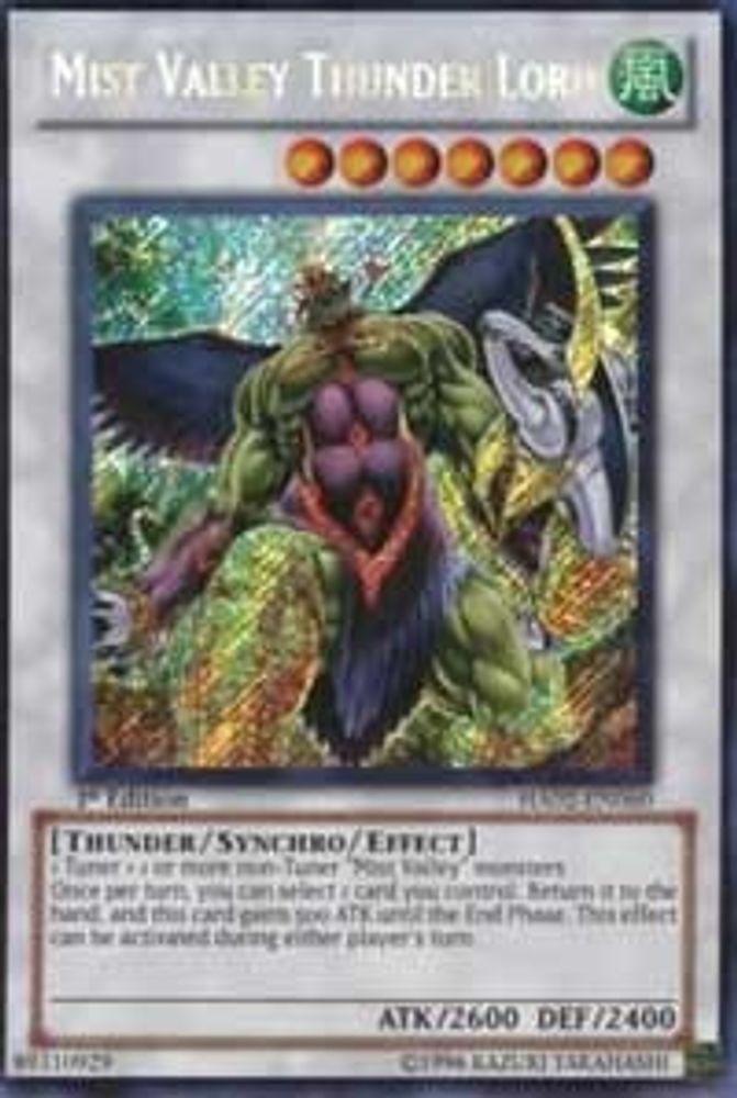 Mist Valley Thunder Lord (HA02-EN060) - Secret Rare