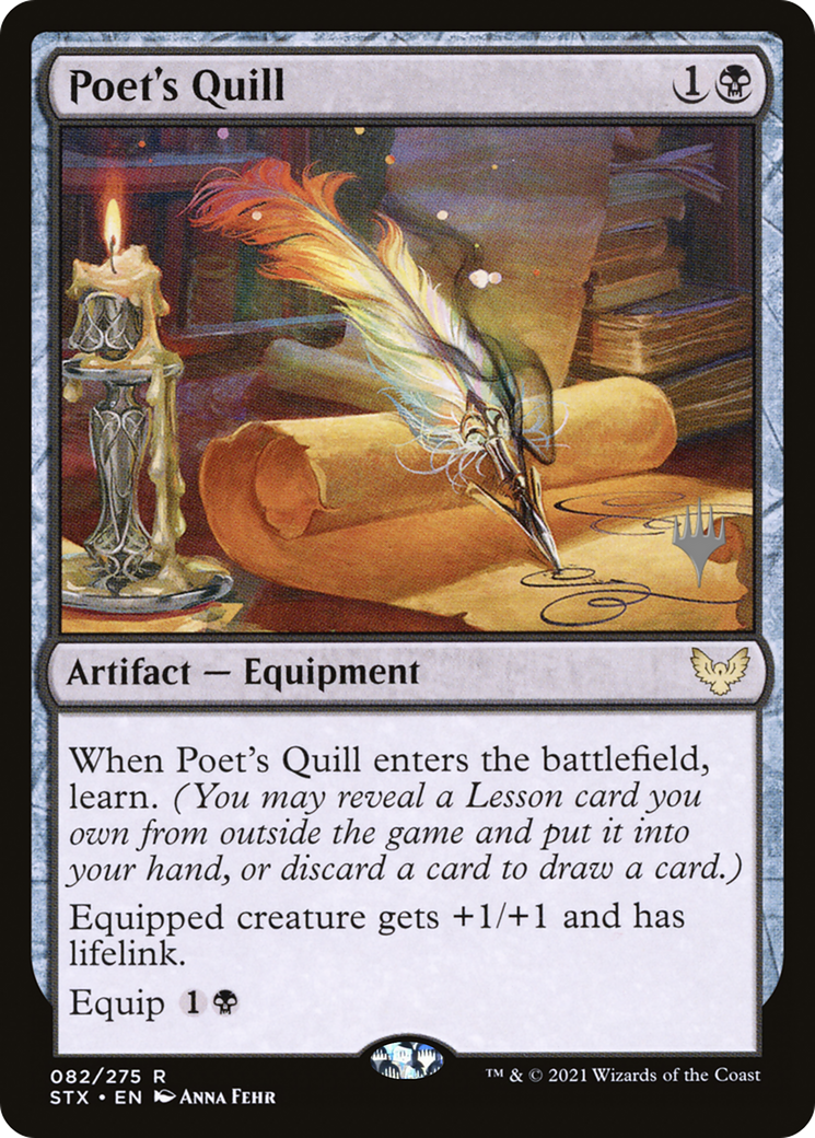 Plume du poète (Pack promotionnel) [Strixhaven : Promos de l'École des mages] 