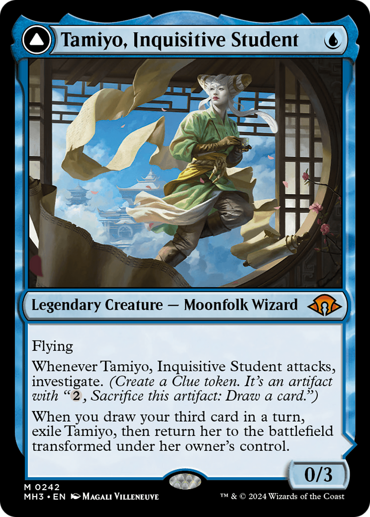Tamiyo, étudiant curieux // Tamiyo, érudit chevronné [Modern Horizons 3] 