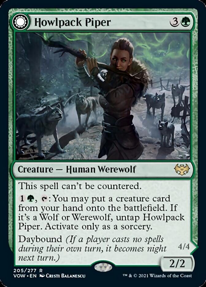 Howlpack Piper // Wildsong Howler (VOW-205) - Innistrad: Crimson Vow: (Double Faced Transform)