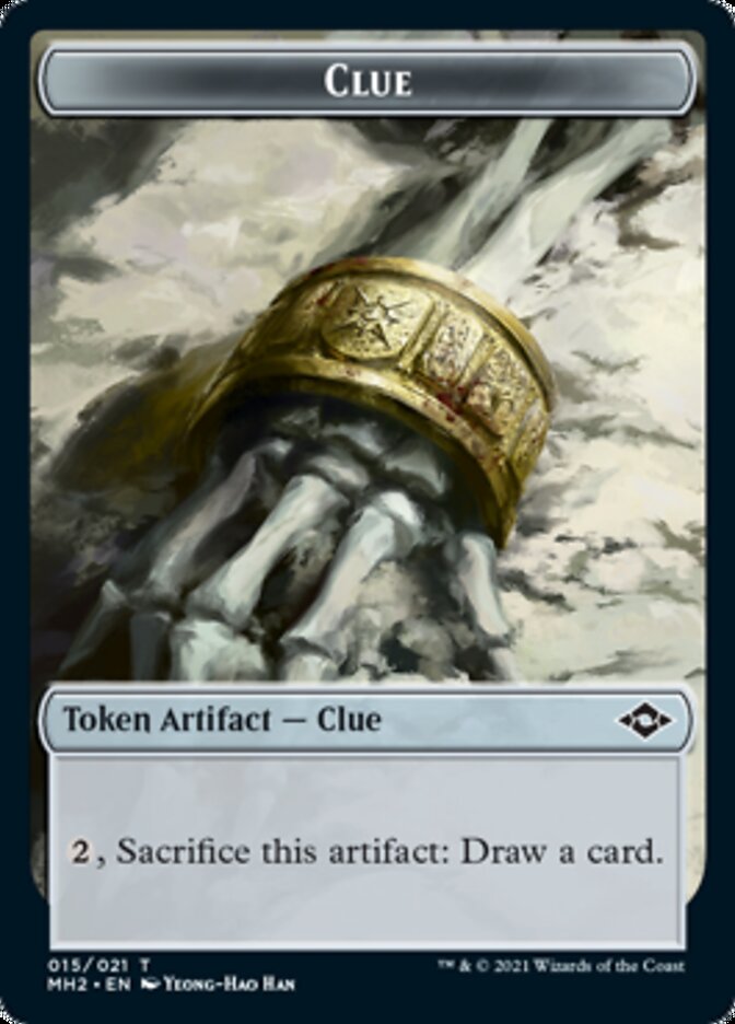 Indice (15) // Jeton double face Golem [Jetons Modern Horizons 2] 