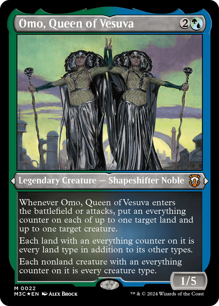 Omo, reine du Vésuva (feuille gravée) [Modern Horizons 3 Commander] 