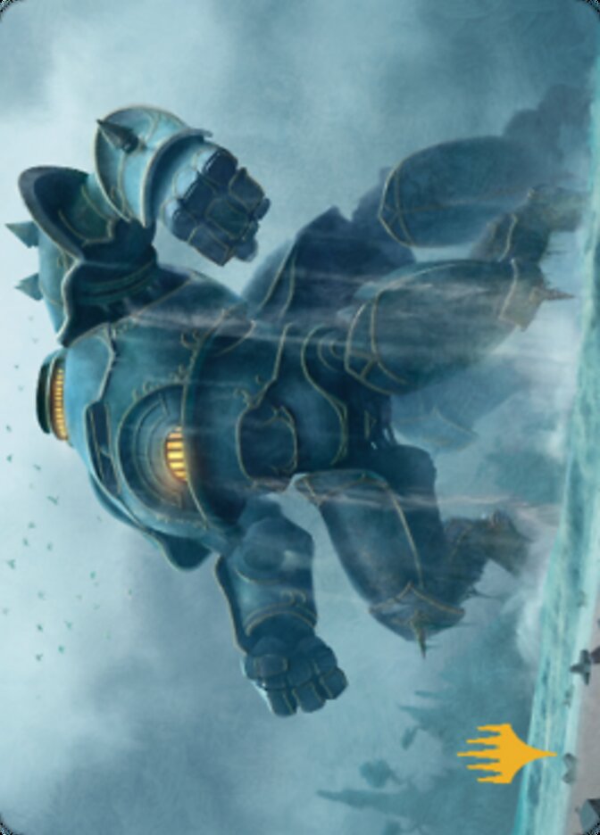 Carte d'art Colossus de charge de profondeur (symbole de planeswalker estampillé or) [Série d'art de guerre des frères] 