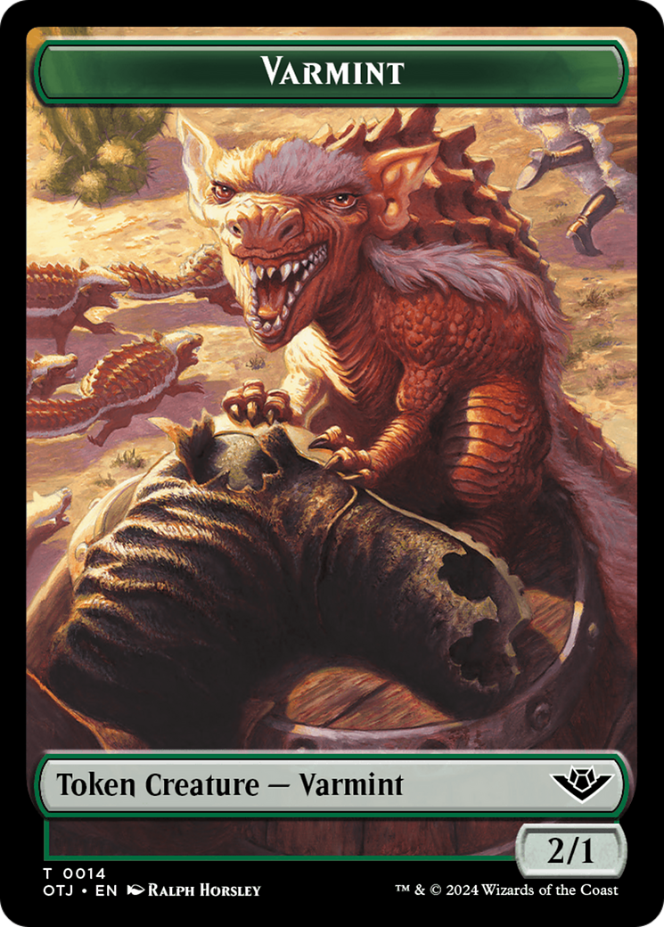 Varmint // Jeton double face pour intrigue [Jetons Hors-la-loi de Thunder Junction] 