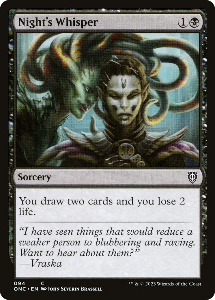 Night's Whisper [Phyrexia : Tous seront un seul commandant] 