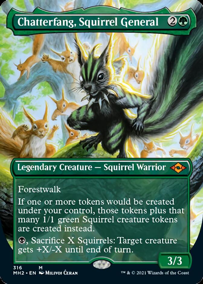 Chatterfang, Squirrel General (Borderless) (MH2-316) - Modern Horizons 2 (Borderless)
