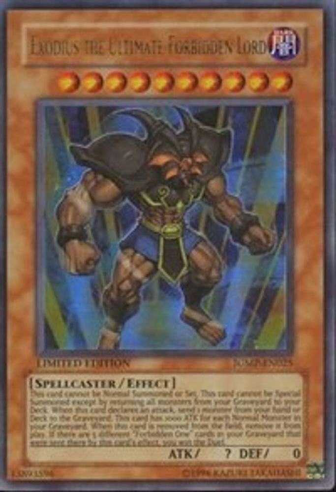Exodius, le Seigneur Interdit Ultime [JUMP-EN025] Ultra Rare 