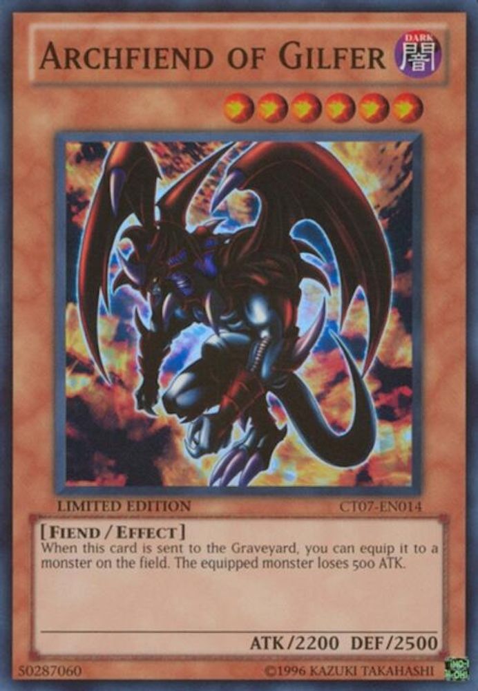 Archfiend of Gilfer (CT07-EN014) - Super Rare