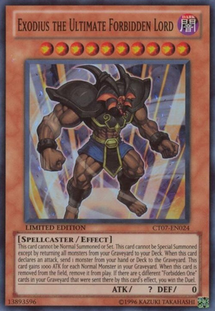 Exodius the Ultimate Forbidden Lord (CT07-EN024) - Super Rare