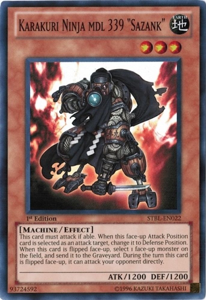 Karakuri Ninja mdl 339 "Sazank" (STBL-EN022) - Super Rare