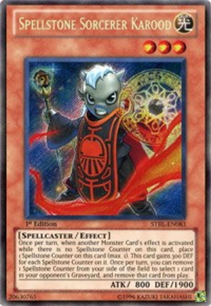 Spellstone Sorcerer Karood (STBL-EN083) - Secret Rare