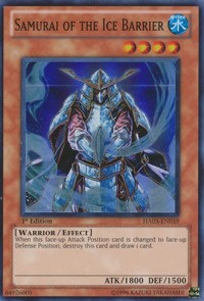 Samurai of the Ice Barrier (HA03-EN019) - Super Rare