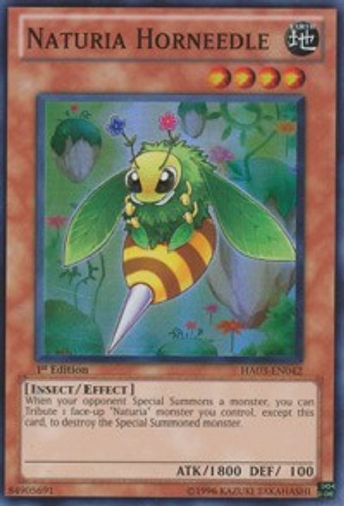 Naturia Horneedle [HA03-EN042] Super Rare 