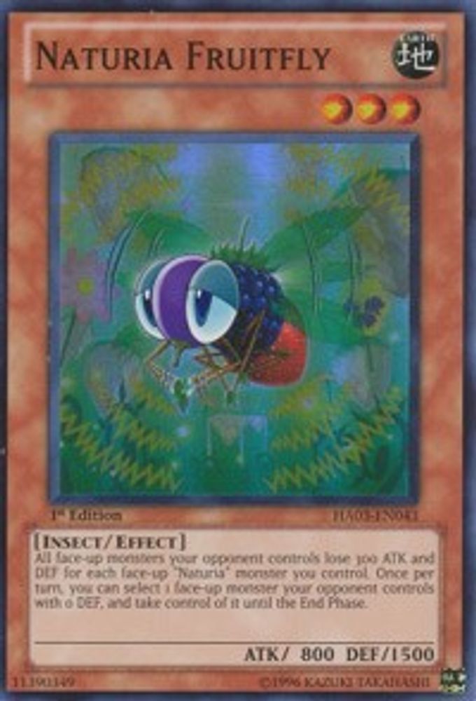 Naturia Fruitfly (HA03-EN043) - Super Rare